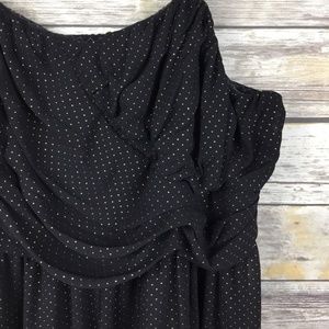 Lane Bryant Black & Gold Dot Cocktail Dress NWT